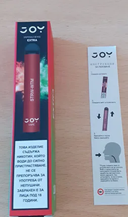 Sigaretta elettronica usa e getta «JOY Disposable device EXTRA» — foto 2 dell'alert A12/01613/22