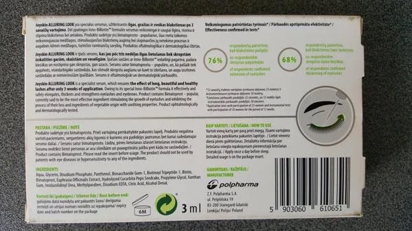 Siero di crescita delle ciglia «Joyskin Alluring Look» — foto 2 dell'alert A12/0721/18