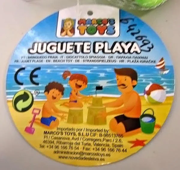 Set di giocattoli da spiaggia «Juguete playa» — foto 5 dell'alert A12/1991/18