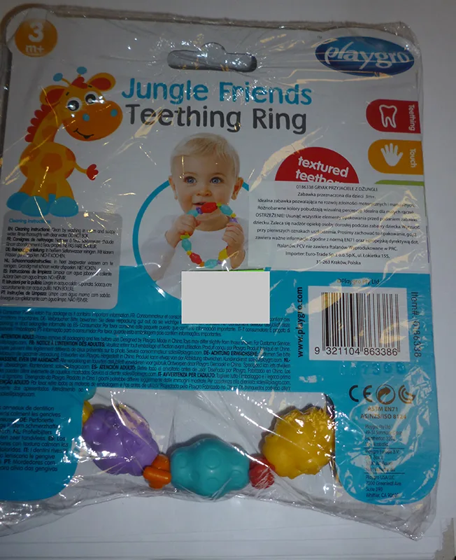 Dentifricio per bambini «Jungle Friends Teething Ring» — foto 2 dell'alert A12/01250/20