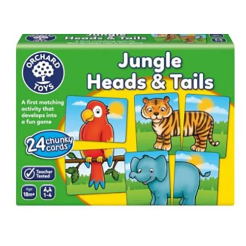 Giocattolo di carte «Jungle Heads &amp; Tails» (Orchard Toys)