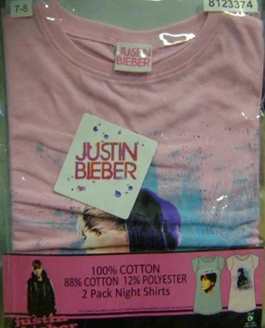 camicia da notte «Justin Bieber» — foto 2 dell'alert A12/1118/12