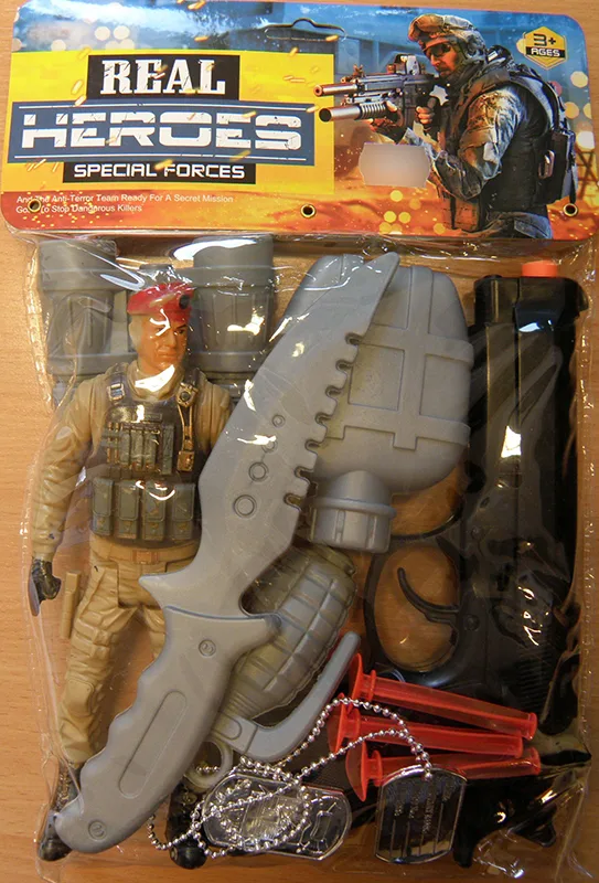 Set di armi giocattolo «katonai felszerelés / Military set»