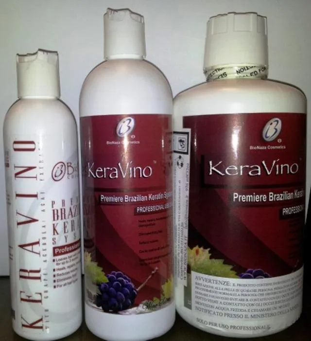 Prodotti per il trattamento dei capelli «KeraVino – Premiere Brazilian Keratin System» (Bionaza Cosmetics)