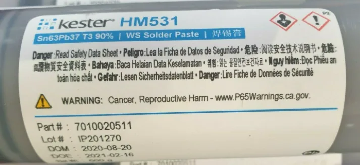 Pasta per saldatura «Kester HM531 WS solder paste» (Kester)