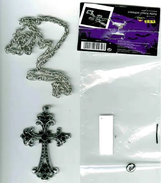 Collana di collane «Kette Kreuz schwarz ('Black cross necklace')» — foto 2 dell'alert A12/1115/17