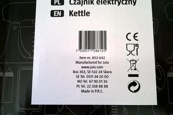 Bollitore elettrico «Kettle» — foto 2 dell'alert A12/1510/15