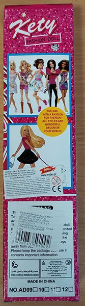 Bambola di plastica «Kety FASHION DOLL» — foto 2 dell'alert A12/00869/22
