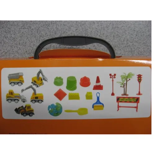 Giocattolo di attività della sabbia «Kiddo world - Make your own Senzory Bin Construction Site»