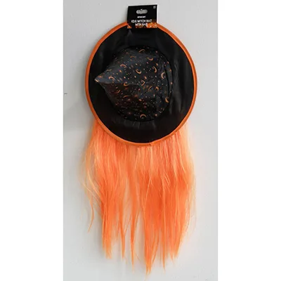 Cappello di fantasia con i capelli «KIDS WITCH HAT WITH HAIR» (Amscan)