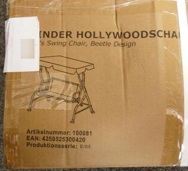 Sedia altalena per bambini «Kinder Hollywoodschaukel Rot, Beetle - Kid's Swing Chair, Beetle Design» (Deuba)