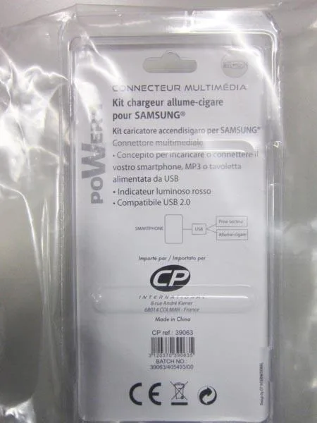 Caricabatterie per telefono cellulare «Kit chargeur allume-cigare» (POWER+)
