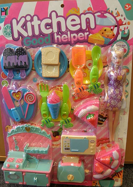 Bambola in plastica con accessori «Kitchen Good helper» (HUA YA (on label: Torch.hu))