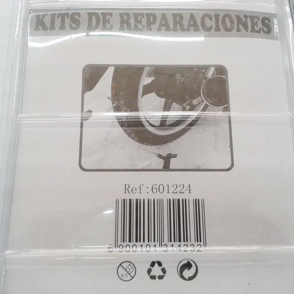 Kit di riparazione biciclette «KITS DE REPARACIONES ('Repair kit'), RUBBER CEMENT (glue)» — foto 3 dell'alert A12/0946/16