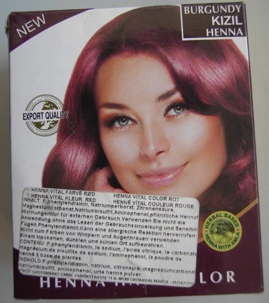 Tintura per capelli «Kizil Burgundy Henna» — foto 1 dell'alert A12/0206/15