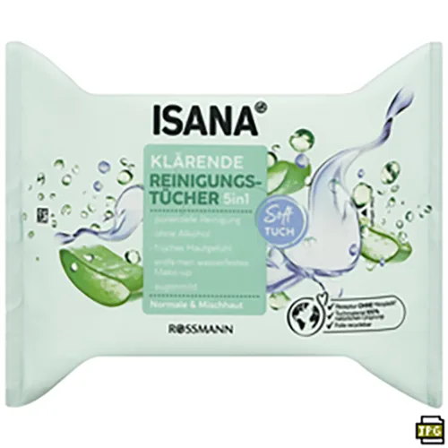 Salviette detergenti per la pelle «Klärende Reinigungstücher 5 in 1» (ISANA)