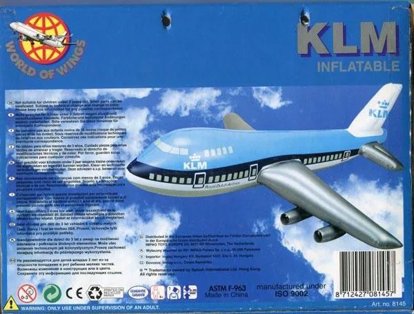 Aeroplani gonfiabili «KLM Inflatable» — foto 2 dell'alert A12/0957/15
