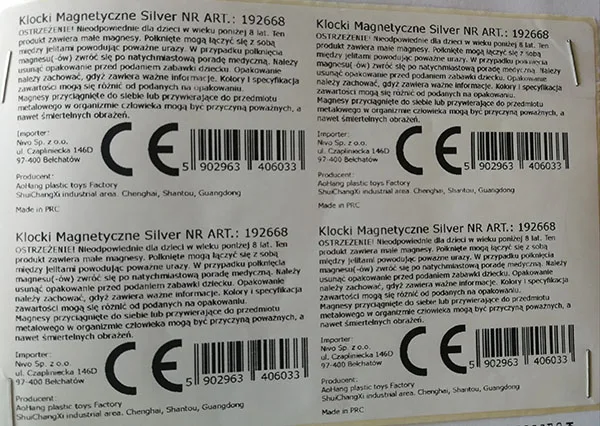 Blocchi magnetici «Klocki Magnetyczne Silver» — foto 5 dell'alert A12/01590/21
