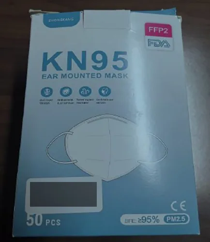 Maschera filtro particella «KN 95 - EAR MOUNTED MASK» (ZHONGKANG)