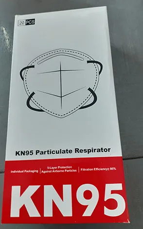 Maschera filtro antiparticolato «KN 95 Particulate Respirator» — foto 1 dell'alert A12/01838/21