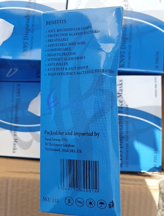 Maschera filtro antiparticolato «KN95 Disposable Face Mask» (Vira Care)