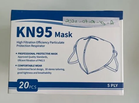 Maschera filtro particella «KN95 Disposable Respirator Face Mask» — foto 4 dell'alert A12/01223/21