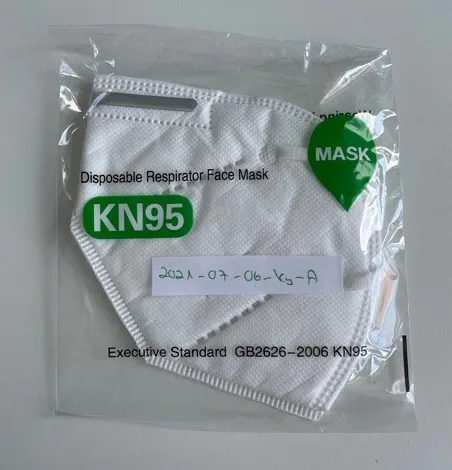 Maschera filtro particella «KN95 Disposable Respirator Face Mask» — foto 5 dell'alert A12/01223/21