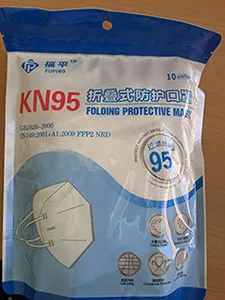 Maschera filtro particella «KN95 Folding Protective Mask» (FUPING)