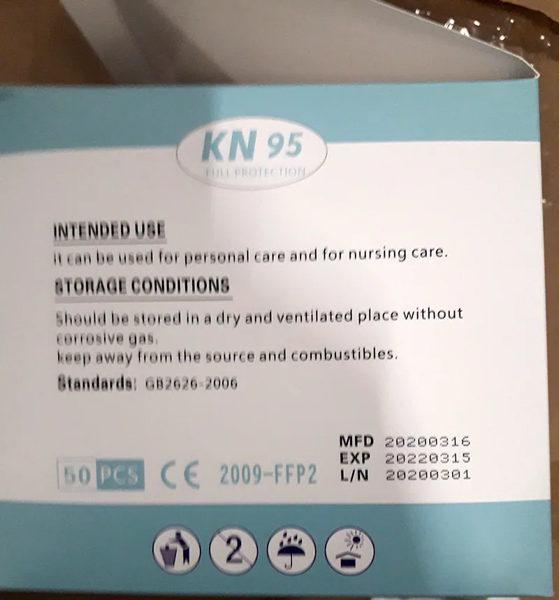 Maschera filtro antiparticolato «KN95 full protection» — foto 1 dell'alert A12/00983/20