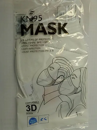 Maschera filtro particella «KN95 mask - respiratory protective face mask» — foto 5 dell'alert A12/00540/21