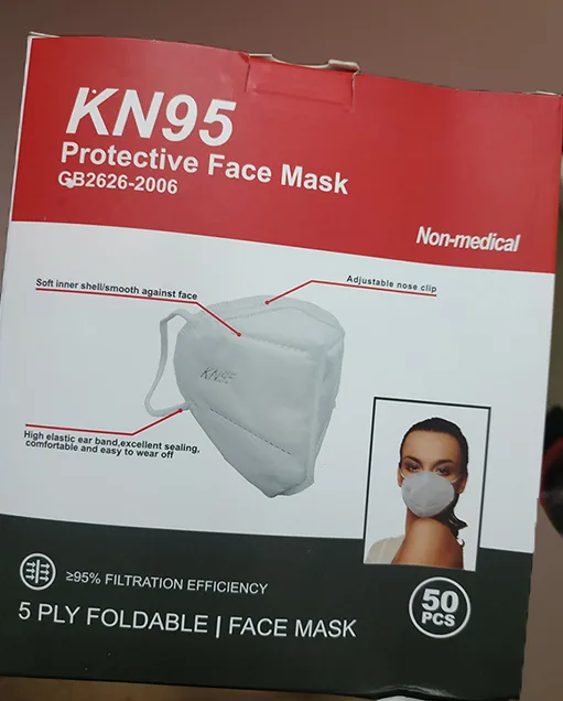 Maschera filtro particella «KN95 Protective Face Mask» — foto 2 dell'alert INFO/00149/20