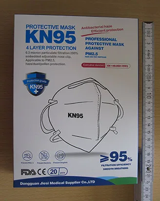 Maschera filtro particella «KN95 Protective Mask 4 Layer Protection KN95» — foto 4 dell'alert A12/00384/21