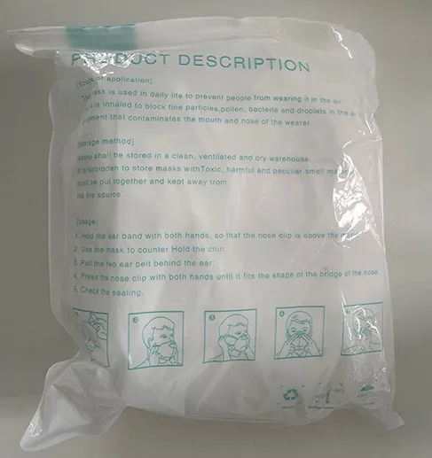 Maschera filtro particella «KN95 protective mask» — foto 3 dell'alert A12/01355/21