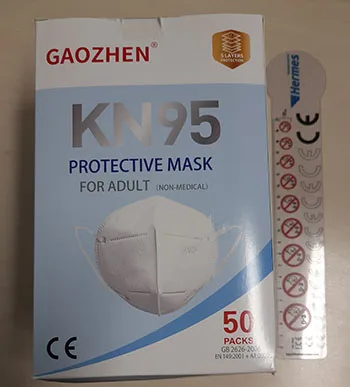 Maschera filtro particella «KN95 Protective Mask FOR ADULT» — foto 2 dell'alert A12/00684/21