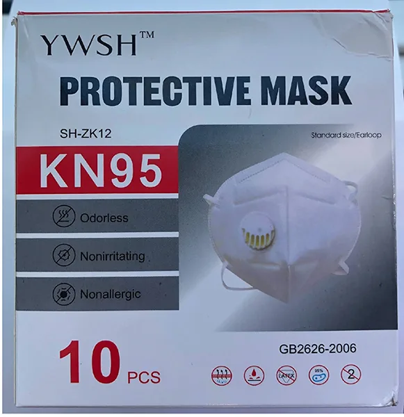 Maschera filtro particella «KN95 Protective mask (non-medical)» (YWSH)