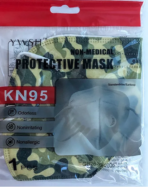 Maschera filtro particella «KN95 Protective mask (non-medical)» — foto 2 dell'alert A12/00768/21