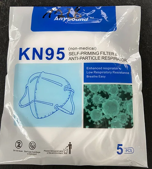 Maschera filtro particella «KN95 Self-Priming Filter &amp; Anti Particle Respirator - 5 masks' pack» — foto 3 dell'alert A12/00943/21