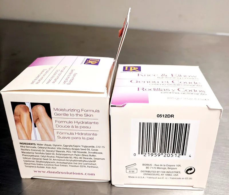 Prodotto schiarimento della pelle «Knee &amp; elbow lightening cream» — foto 4 dell'alert A12/00081/19