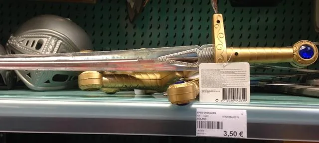 Spada giocattolo di plastica «Knight's sword (épée chevalier)» (Boland)