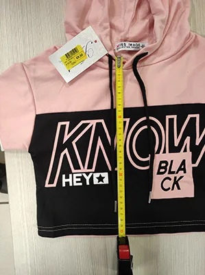 Felpa con cappuccio «KNOW HEY BLACK» (Miss Image)