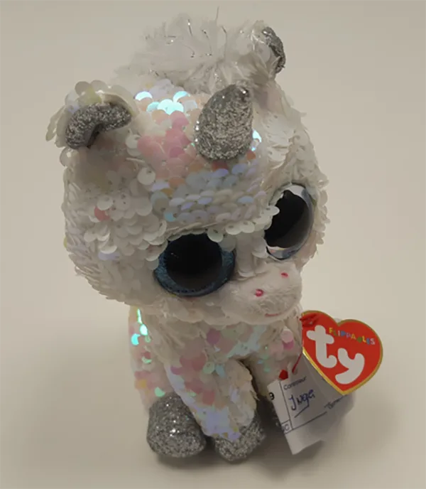 Giocattolo morbido riempito «Knuffel Diamond met pailletjes» (TY.UK.LTD)