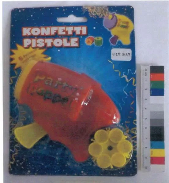 Pistola di coriandoli «Konfetti Pistole - Party Popper ('Confetti gun')» — foto 2 dell'alert A12/0010/15
