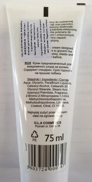 Crema per le mani «Krem glicerynowy» — foto 2 dell'alert A12/1255/19