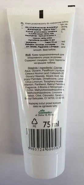 Crema per le mani «Krem glicerynowy» — foto 2 dell'alert A12/1257/19
