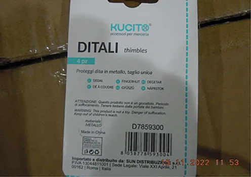 Ditale da cucire «KUCITO DITALI» — foto 2 dell'alert A12/01565/23