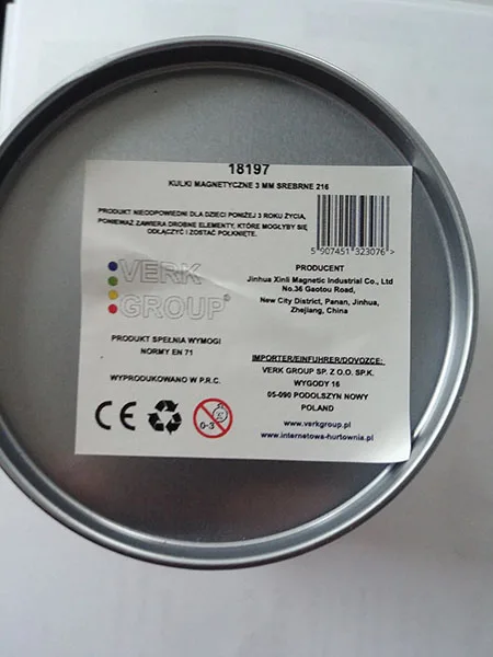 Sfere magnetiche «Kulki magnetyczne 3mm srebrne 216» — foto 2 dell'alert A12/00965/22
