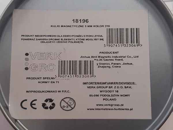 Sfere magnetiche «Kulki magnetyczne 5mm kolor 216» — foto 3 dell'alert A12/00964/22