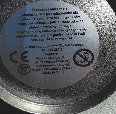 Sfere magnetiche «Kulki magnetyczne 5mm / NdFeB Magnet» — foto 2 dell'alert A12/00855/22