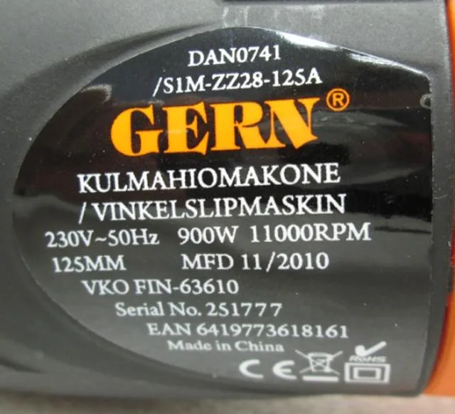 Smerigliatrice angolare «KULMAHIOMAKONE (angle grinder)» — foto 1 dell'alert A12/1295/13