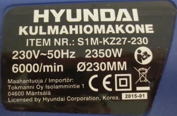Smerigliatrice angolare «Kulmahiomakone» — foto 2 dell'alert A11/0102/17